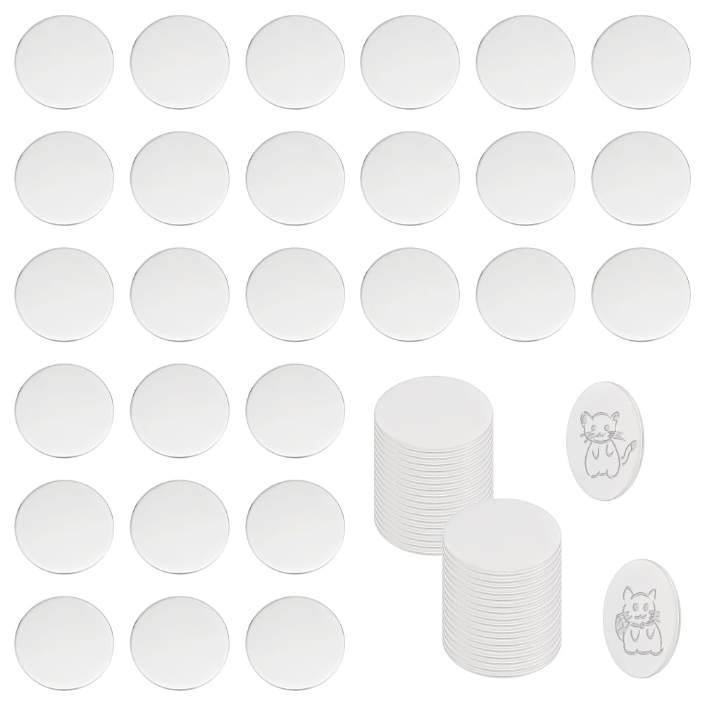 UNICRAFTALE 40pcs Stainless Steel Stamping Blank Tag 30mm Flat Round Metal Blank Labels Flat Round Disc Thickness Stamping Blanks Tag Mount Engraving Stamping Jewelry Making Craft