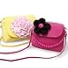 Bundle Monster Cute 2pc Little Girls Fashionable Fun Beaded Fuzzy Floral Polka Dot Print Handbag Set