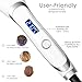 Hair Straightening Brush, Oak Leaf 2-in-1 Ceramic Heating Iron Hair Detangling Straightener Brush Electric Comb, Anti-Scald, White