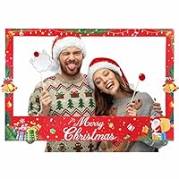 Lansian Christmas Photobooth Props Frame Event & Party Supplies Xmas/Winter/Holiday Party Supplies/Decorations (Assembly Needed)