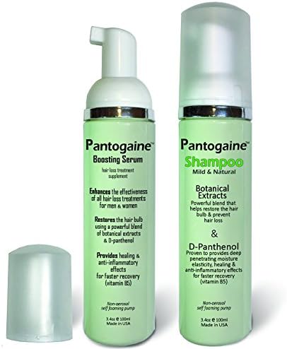 Pantogaine Shampoo &amp; Serum to boost &amp; increase effectiveness of Minoxidil (Rogaine TM) and hair loss treatments Broad formula natural ingredients proven to aid growth thicken restore hair