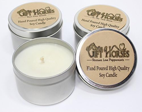 Country Favorites - 3 pack - All natural Scented Soy Candles includes Barn Door Wreath( Orange, Berries &amp; Pine) , In the Tack Room (Vanilla, Musk, Sandlewood, Jasmine) , Rescues Love Peppermints