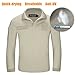 FREE SOLDIER Men Shirts Long Sleeve Polo Shirt with Pocket 100% Coolmax Fabrics Breathable Shirt (Black,XL)