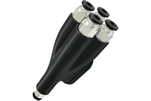 CNZTHDY 4-in-1 PTFE Adapter AMS Tubing Connectors for Bambu Lab P1P/P1S/X1/X1C/X1E/A1/A1 Mini, 4-in-1 PTFE Adapter 3D Printer Filament Pipe Expansion Port 4 Feeding Transport Tube Modules 3D Printer Parts