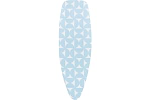 Brabantia Size D (53 x 18 inches) Replacement Ironing Board Cover with Durable Foam Layer (Fresh Breeze) Easy-Fit, 100% Cotto