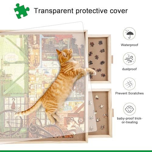 ALL4JIG 1500 Piece Rotating Puzzle Board with Drawers and Cover,25