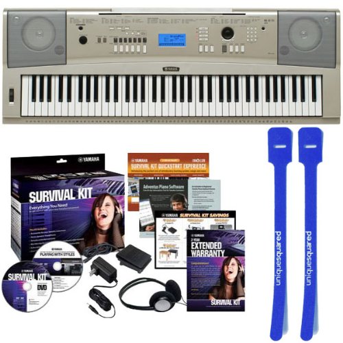 Yamaha YPG-235 76-Key Portable Grand Piano w/ D2 Survival Kit and Cable Ties