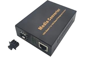 PACBTECH 10G Multi-Gigabit SFP Media Converter, 1G/2.5G/5G/10Gbps RJ45 Port, Hot-Swappable SFP+ Slot, LED Indicators,Complies