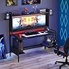 Buy TIYASE Gaming Desk With Monitor Stand & Power Outlet, 55 Inch - View #2