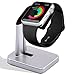 Apple iWatch Stand for charging,Dock Charge Station holder for smart watches series 38/42mm [Nightstand mode]. Silver black color bracket support. Charger and cable not included. Antislip platform.