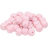 Tupalizy 10mm Acrylic Dice Beads Small 6 Sided Dice Charms for Bracelets Jewelry Making Keychain Necklaces Earrings DIY String Crafts Board Games Classroom Family Party Gifts,30PCS (Light Pink)