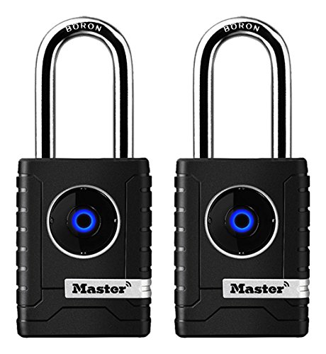 Master Lock4401DLH Bluetooth Outdoor Padlock with Easy Backup Keypad Entry, 2-Pack, 2 Pack
