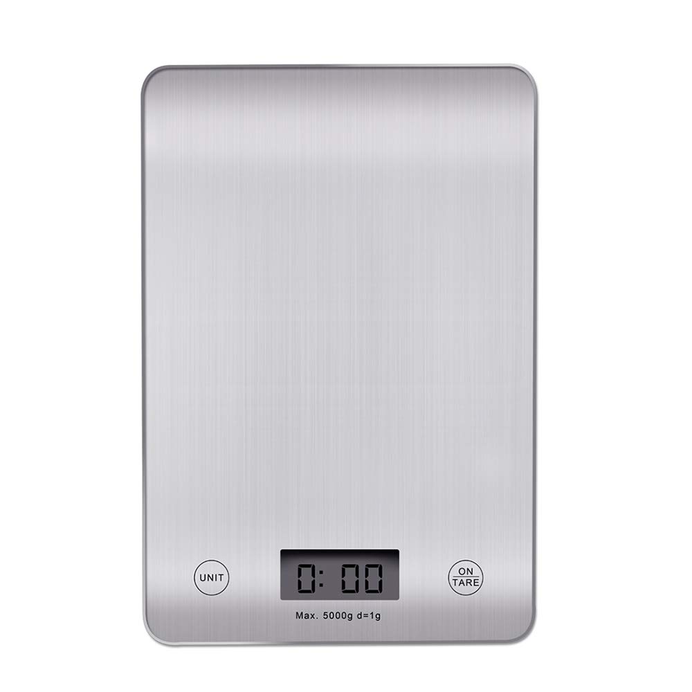 Innoo Tech Newest Kitchen Scales Digital, 5kg Food Scale for Cooking Food Baking with 20x13.4cm Tempered Glass Panel, Smart Touch Control, 1 Gram Precision, HD LCD Display,Easy to Clean & Store