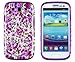 DandyCase 2in1 Hybrid High Impact Hard Lavender Garden Floral Pattern + Purple Silicone Case Cover For Samsung Galaxy S3 i9300 + DandyCase Screen Cleaner