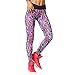 Zumba Women's Standard Wide Waistband Print Legging with Compression, Gumball, L
