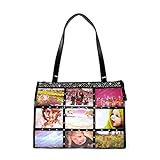 Fashion Metallic Photo Tote Bag with Studs