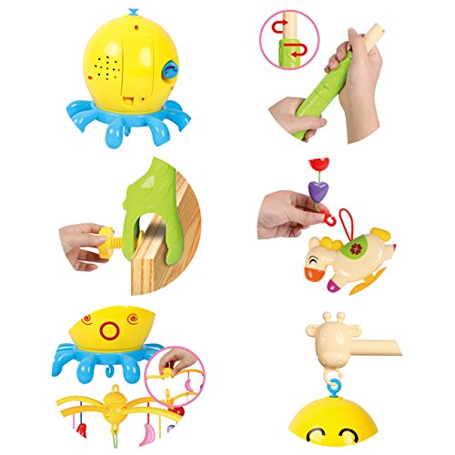 image for EXERCISE N PLAY Dreamful Bed Ring, Musical Crib Musical Mobile Bed Bel