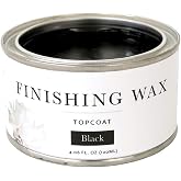 Jolie Finishing Wax - Protective topcoat Paint - Use on interior furniture, cabinets, walls, home decor and accessories - Odor-Free, Non-Hazardous - Black - 120 ml