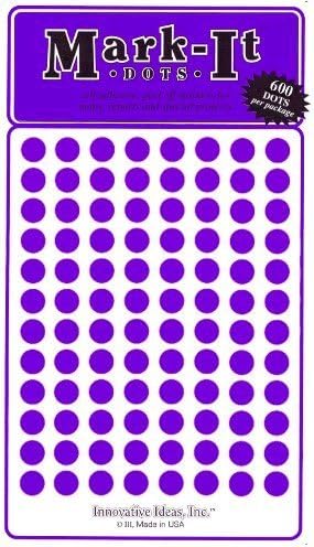 Medium 14" Removable Markit Brand Dots For Maps Reports Or Projects Purple