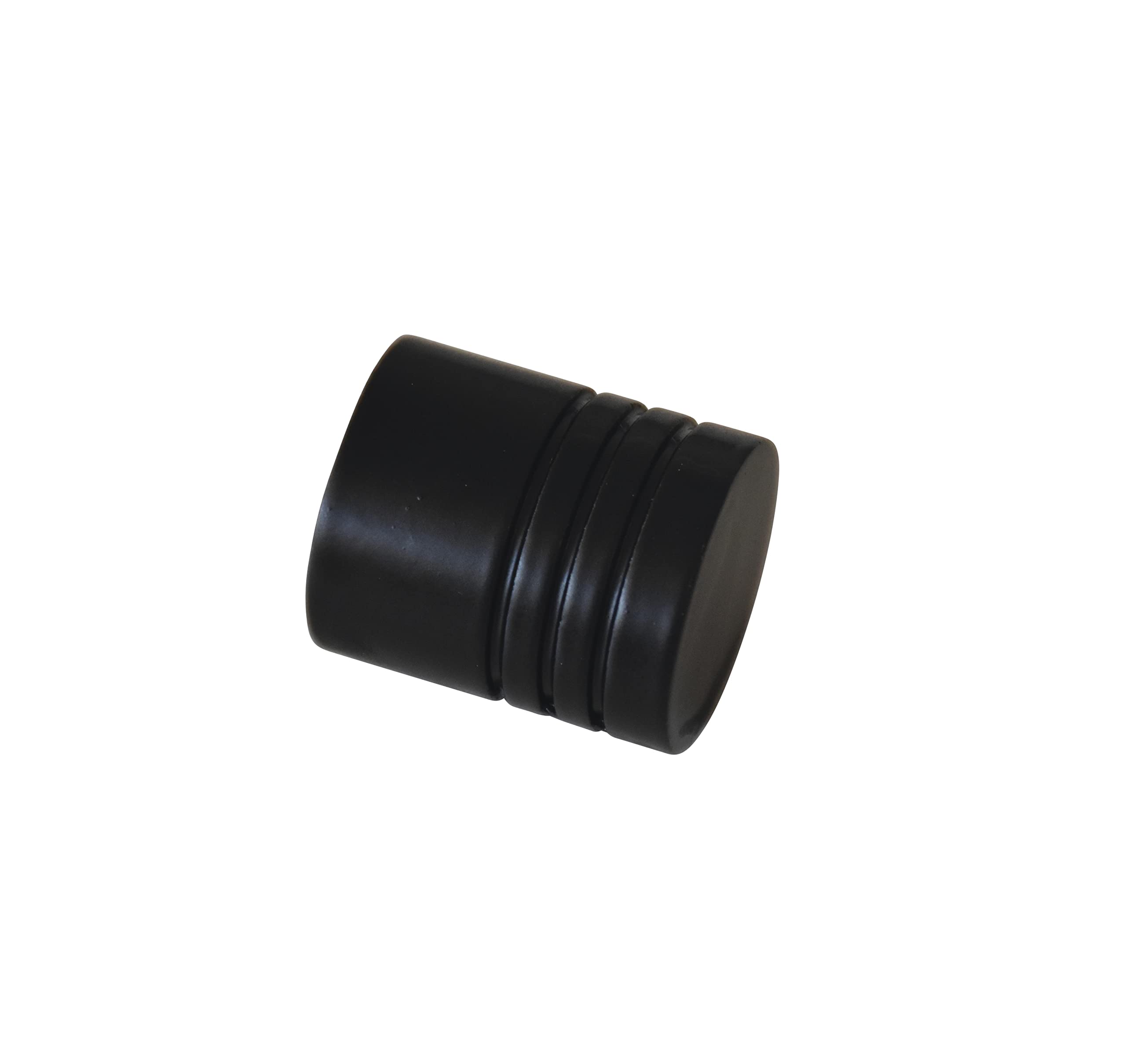Gardinia 2 x Chicago Series Metal End Pins for Curtain Pole End Caps Matt Black Diameter 20mm
