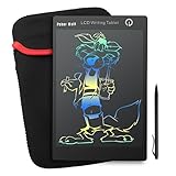 LCD Writing Board 9.7-Inch Drawing Board Colorful Writing Tablet Great Gift for Kids-Useful at Office By Poker Wolf (black)