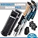 Walking Sticks for Men & Women - 14.5” Foldable Hiking Poles for Backpacking, Exercising and Traveling, Set of 2 Nordic Collapsible Trekking Poles (Black Silver, 115-135cm)