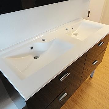 Plan Vasque Double Prof 46 Lagune 140 Cm Amazonfr Bricolage