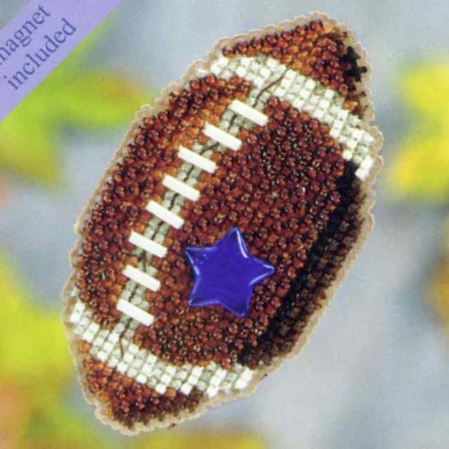 Football Beaded Counted Cross Stitch Ornament Kit Mill hill 2011 Autumn Harvest MH18-1203
