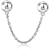 GW Espaceur Chaîne De Sécurité Argent 925 Pour Bracelets Pandora – Chaîne De Sécurité Européenne Avec Anneau Caoutchouc