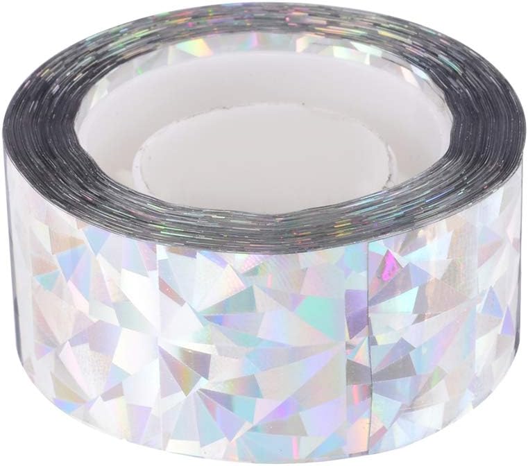 Floridivy Double-Sided Reflective Bird Scare Ribbon Home Garden Farm Bird Scare Repellent Tape Visual Flash Anti-Bird Device