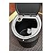 OILP Large Black Cigarette Ashtray With Lid for Outdoor Indoor,Metal Ashtray for Home Office KTV Restaurants Bars Car(Smoking Time)-Black
