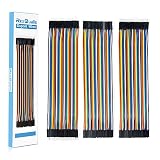 REXQualis 120pcs Breadboard Jumper Wires 20cm Length Dupont Wire Kit 40pin Male to Female, 40pin Male to Male, 40pin Female to Female for Arduino/DIY/Raspberry Pi 2 3
