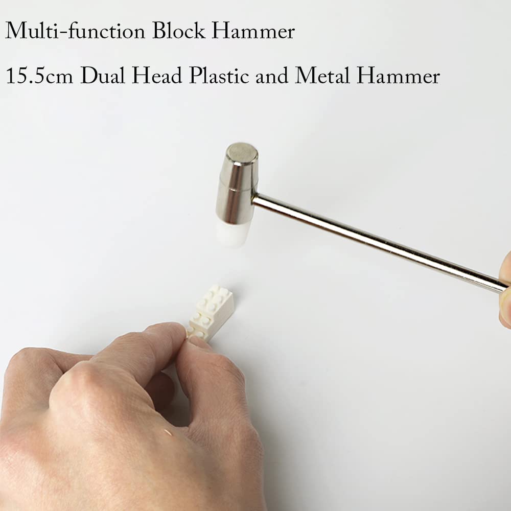 Ulanlan Separator Tools Compatible with Lego Blocks and Technic, Building Block Tool Kit, Including 1 Multi use Hammer,1 Blocks Pliers, 1 Clip and 2 Brick Separator