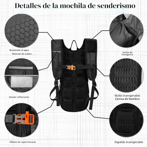 Mochila pequena para bicicleta, mochila impermeável de hidratação de 12L, mochila refletora para bicicleta para caminhadas de MTB, corrida, natação na praia, com camada isolante e rede de bolas