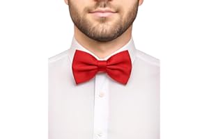 trilece Bow Ties for Men - Men's Solid Pretied Bowties for Formal Wear - Adjustable Bow Tie - Bow ties for Woman