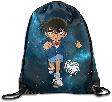 Popular Anime Character Detective Conan Drawstring Backpack Sack Bag