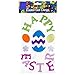 Gift Boutique 6 Pack Happy Easter Window Gel Clings Spring Bunny Rabbits Chicks Eggs and Flowers Party Decoration Accessories