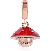 Amieween S925 Nature Animal Sea Life Plant Charm for Bracelets and Necklaces, Women, Flower Butterfly Flog Bee Rose Ocean Shell Beach Bird Four Clover, Jewelry Gifts for Christmas Birthday