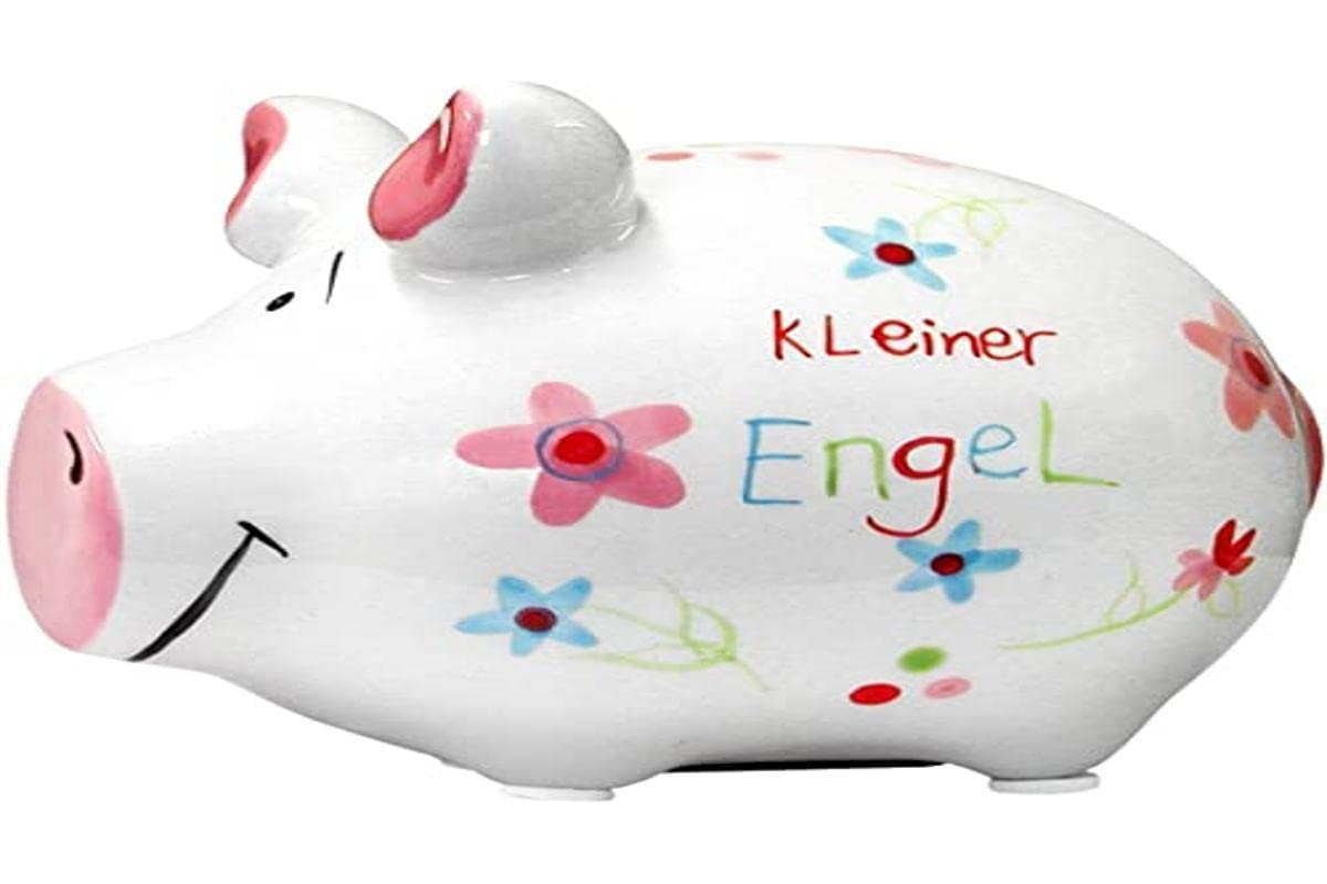 KCG Ceramic Piggy Bank Small Angel Approx. 12.5 cm x 9 cm