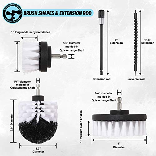 HIWARE 16 Pcs Drill Brush Car Detailing Kit Car Polishing & Buffing