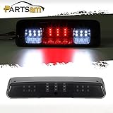Partsam Third Brake Light Replacement for 2004-2008 Ford F-150 F150 Smoke Lens Red/White LED Rear High Mount Third 3RD Brake Stop Tail Cargo Roof Light Lamp