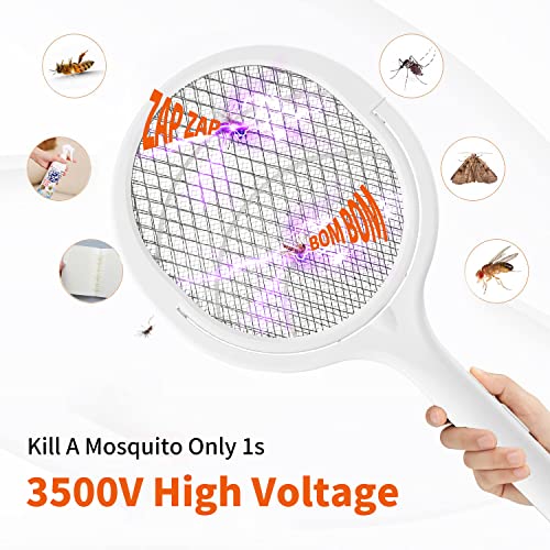 Dailytop Electric Fly Swatter, Rotatable Indoor Bug Zapper Racket, USB