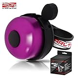 Arltb Mini Aluminum Bicycle Bike Bell Ring Horn Accessories (7 Colors) Classic Durable Crisp Loud Anti Rust Fit for Mountain Bike Road Bike Handlebars with Outer Diameter 20-22mm（For Kids Bike ONLY）