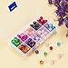 PH PandaHall 10mm Crackle Glass Beads 100pcs Handcrafted Crystal Beads 10 Color Loose Beads for Summer Beading Friendship Bracelet Mother's Day Jewelry Making Christmas Ornament