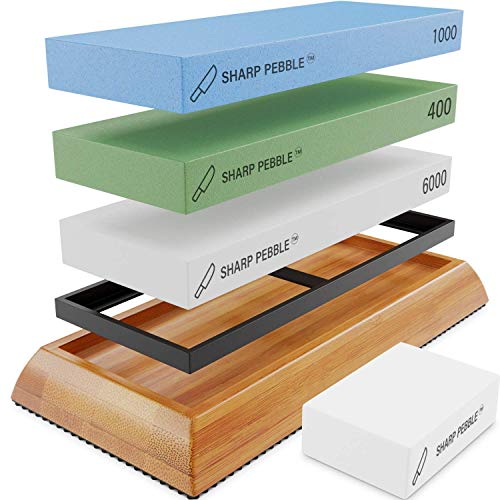 Sharp Pebble Extra Large Sharpening Stone Set Whetstone Knife