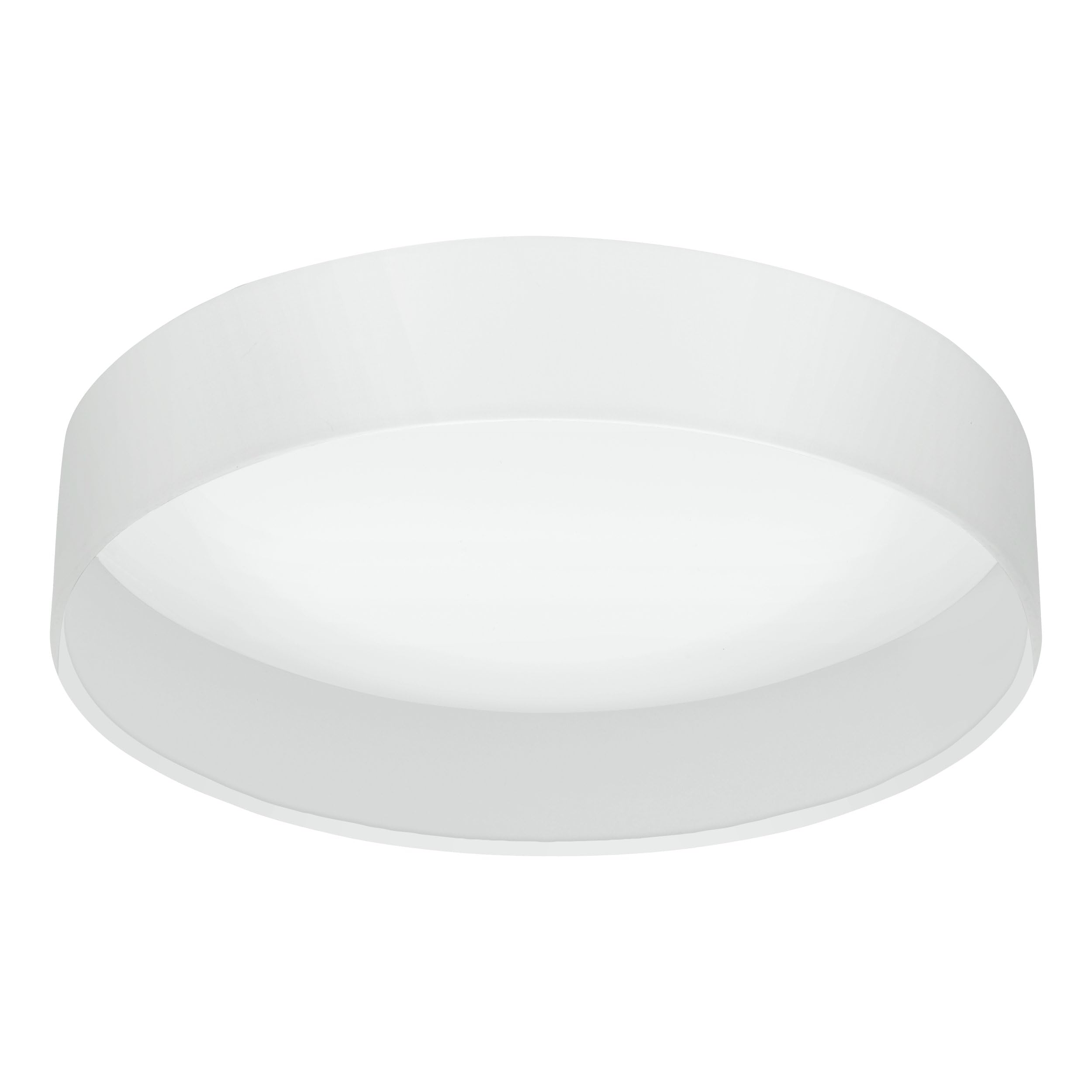 Eglo LED Ceiling Light Pasteri, 1-Flame Textile Ceiling Lamp, Material: Steel, Fabric, Plastic, Colour: White, Ø: 32 cm