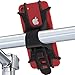 Fnova Bike Phone Mount, Silicone Adjustable Bicycle Phone Holder, Universal Cradle for Any Smartphone with 4.7-6 Inch Screens and All Bicycle Handlebars, Attach and Detach in Seconds (Black 2)