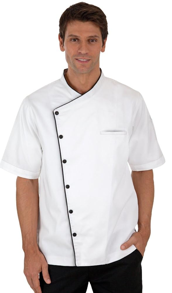 Buy Men’s Traditional Chef Coat with Piping (S3X, 2 Colors) (XXXLarge