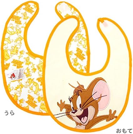 Amazon Co Jp ジェリー リバーシブルスタイ よだれかけ ベビーエプロン トムとジェリー ディズニー ベビー用品 ベビー マタニティ