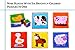Premium Barnyard Animal Block Puzzle (6 in 1) with Wood Storage Tray for Preschool Age Toddlers 3, 4 - Colorful Solid Wooden Small Cube Farm Animal Pieces - Horse, Pig, Cow, Sheep, Duck, Chicken